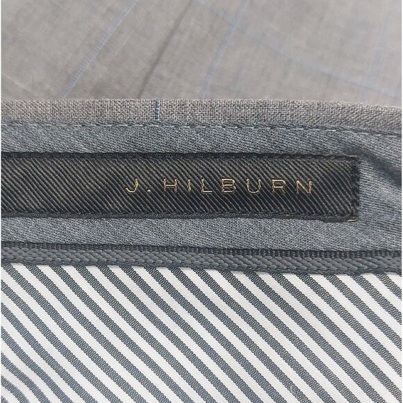 J Hilburn Men's 38x31 Reda 1865 Italian Wool Super 130's Dress Pant Gray NEW! - Picture 6 of 14